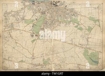 WOOLWICH Charlton Bexley Eltham Plumstead Shooters Hill Greenwich SPECK 1900 Karte Stockfoto