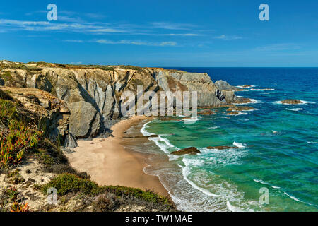 Praia de Nossa Senhora, Zambujeira do Mar, Alentejo, Portugal Stockfoto