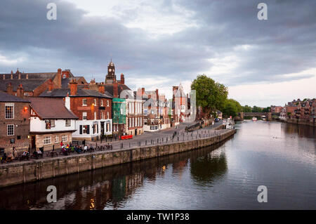 River Ouse Pubs in York England. Stockfoto