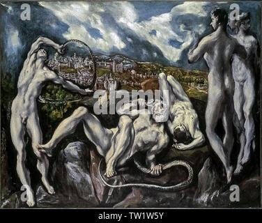 , Domenikos Theotokopoulos (El Greco) Laocoön, Anfang 1610 s - Nationale Kunstgalerie, Washington, DC Stockfoto