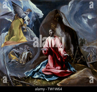 , Domenikos Theotokopoulos (El Greco) der Todesangst im Garten, Anfang 1590 s - Der Toledo Museum of Art, Toledo, Ohio Stockfoto