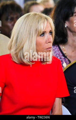 Brigitte Längestrich nimmt an der Eröffnungsfeier des Respîte Haus, Tassin-la-Demi-Lune, Frankreich Stockfoto