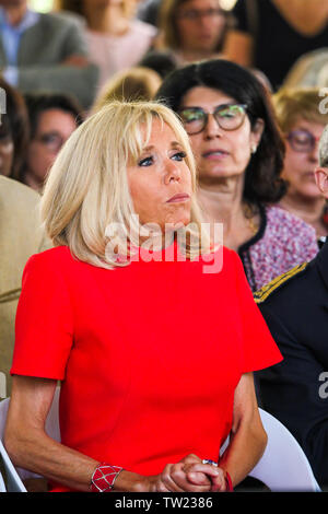 Brigitte Längestrich nimmt an der Eröffnungsfeier des Respîte Haus, Tassin-la-Demi-Lune, Frankreich Stockfoto