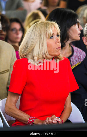 Brigitte Längestrich nimmt an der Eröffnungsfeier des Respîte Haus, Tassin-la-Demi-Lune, Frankreich Stockfoto