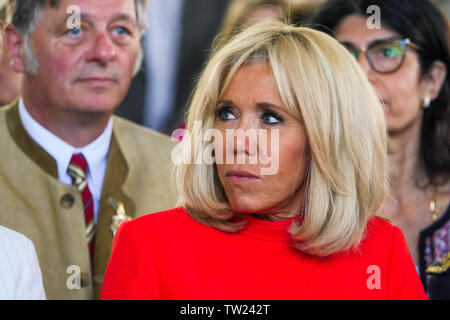 Brigitte Längestrich nimmt an der Eröffnungsfeier des Respîte Haus, Tassin-la-Demi-Lune, Frankreich Stockfoto