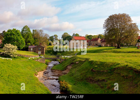 Hutton-le-Hole Dorf am Rande der North York Moors, England, Großbritannien Stockfoto