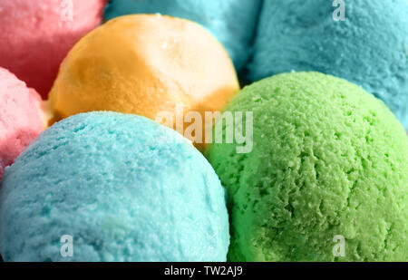 Ice Cream scoops Collection, Nahaufnahme Stockfoto