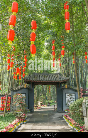 Antike Architektur von Du Fu Caotang in Chengdu, China Stockfoto