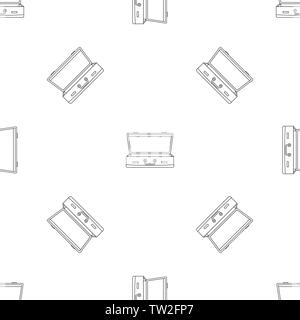 Leder Koffer Muster nahtlose Vektor wiederholen Geometrische für jede Web Design Stock Vektor