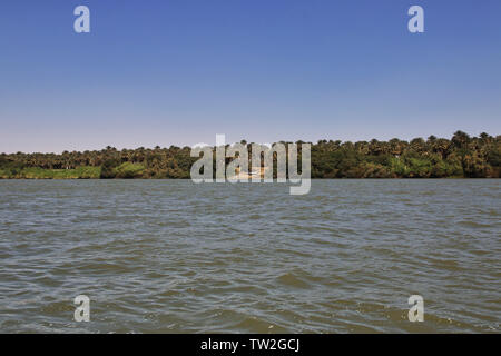 Sudan Dorf am Nil. Stockfoto