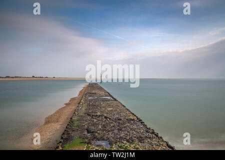 Historische Überreste in Langstone Hafen in der Nähe von Portsmouth aus Fort Cumberland Stockfoto