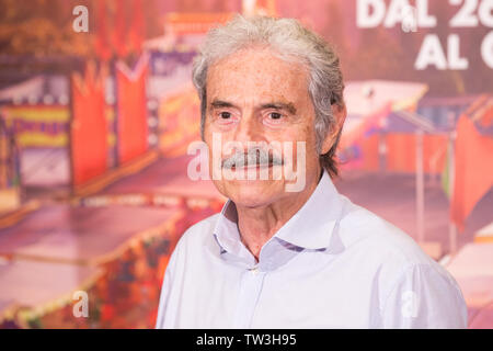 Roma, Italien. Juni, 2019 18. Italienische Schauspieler Massimo Dapporto Photocall in Rom der Film "Toy Story 4" mit den Italienischen Synchronsprecher des Films Quelle: Matteo Nardone/Pacific Press/Alamy leben Nachrichten Stockfoto