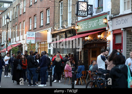 Exmouth Markt, Clerkenwell, Trinken Stockfoto