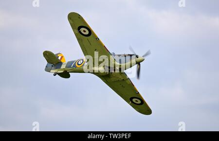 Hawker Sea Hurricane 1941 "Z7015" an der Shuttleworth Abend Airshow am 18. Mai 2019 Stockfoto