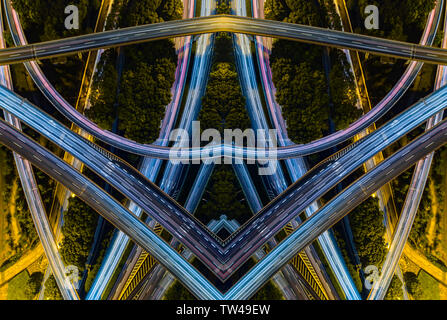 Luftaufnahme der Stadt Shanghai interchange Stockfoto