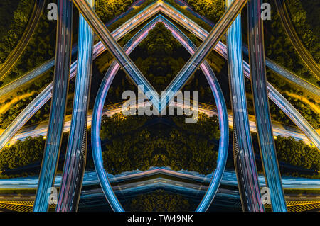 Luftaufnahme der Stadt Shanghai interchange Stockfoto