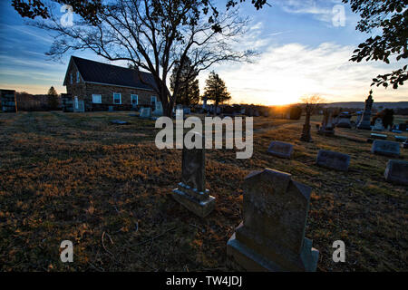 UNITED STATES - 02-06-2017: Der Ebenezer Baptist Kirchen sind zwei Baptistengemeinden in Loudoun County Virginia, in der Nähe von Bloomfield entfernt. Stockfoto