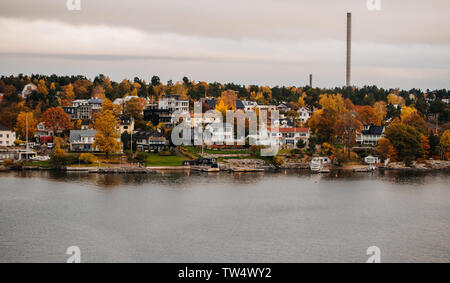 Herbst in den Vororten von Stockholm Schweden Stockfoto