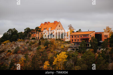 Herbst in den Vororten von Stockholm Schweden Stockfoto