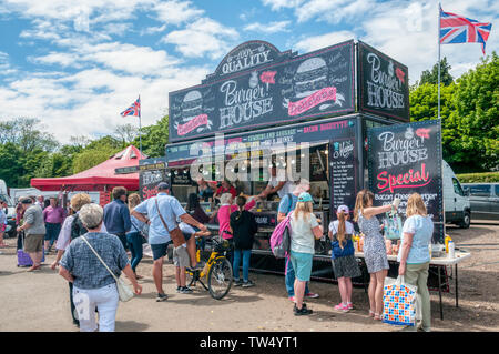 Burger House van an der Kent Gartenschau 2019. Stockfoto