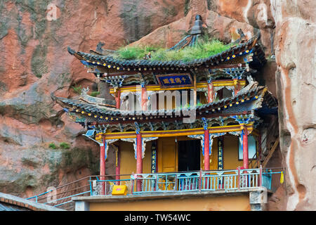 Thousand-Buddha Höhle, Mati Tempel Scenic Area, Zhangye, Provinz Gansu, China Stockfoto