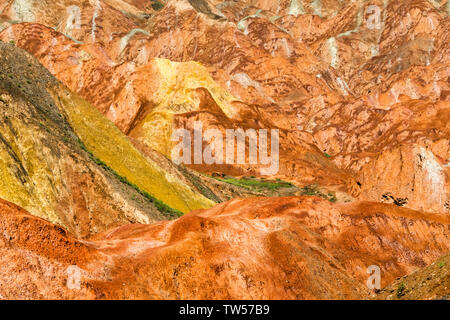 Die bunten Berge in Zhangye nationaler Geopark, Zhangye, Provinz Gansu, China Stockfoto