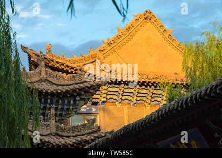 Architektonische Details der Dafo (Großen Buddha) Tempel, Zhangye, Provinz Gansu, China Stockfoto