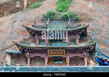 Thousand-Buddha Höhle, Mati Tempel Scenic Area, Zhangye, Provinz Gansu, China Stockfoto