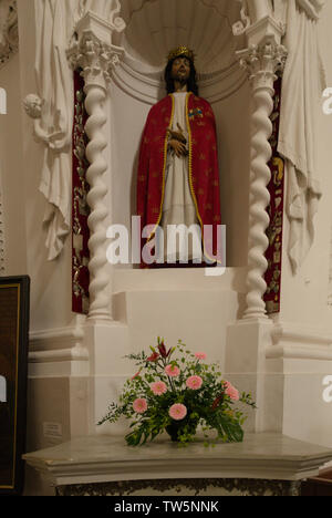 Galionsfigur im Inneren der Kirche St. Peter und St. Paul in Vilnius, Litauen Stockfoto