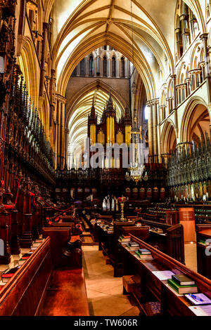 Die Kathedrale von Lincoln, Großbritannien Stockfoto