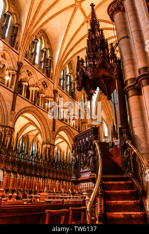 Die Kathedrale von Lincoln, Großbritannien Stockfoto
