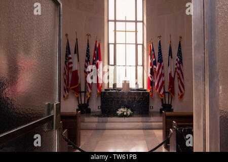 Das Innere der Kapelle in der Normandie Amerikanischen Friedhof in Frankreich - in Colleville-sur-Mer Stockfoto