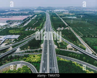 Beijing Road Antenne schießen Stockfoto