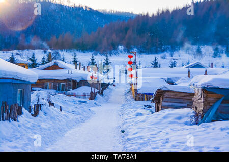 Snowscape, der Bilder einstellen. Stockfoto