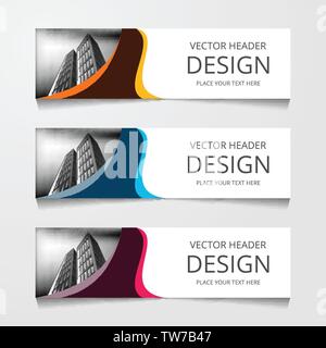 Zusammenfassung Web Banner Design Hintergrund oder Header Templates Stock Vektor