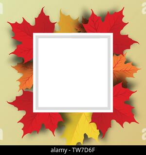 Herbst Sale Hintergrund Layout mit Blättern für Shopping Verkauf dekorieren Stock Vektor