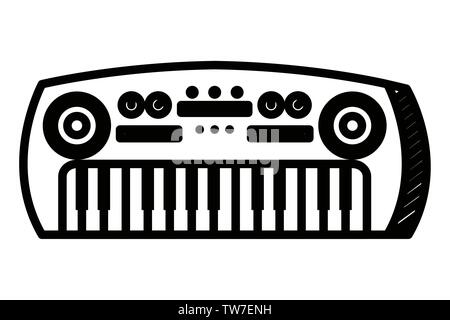 Synthesizer Musikinstrument isolierte Symbol Stock Vektor