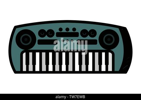 Synthesizer Musikinstrument isolierte Symbol Stock Vektor