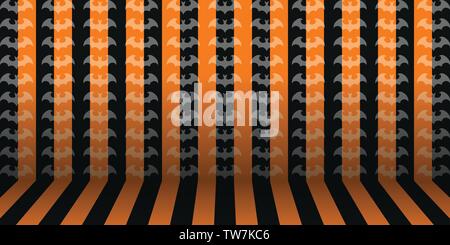 Stripe zimmer Halloween Hintergrund Vector Illustration, bat Hintergrund Stock Vektor