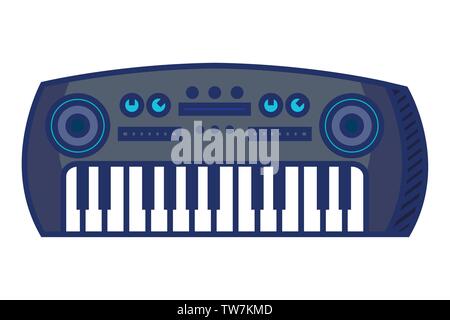 Synthesizer Musikinstrument isolierte Symbol Stock Vektor