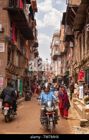 Stadt Straße, Bhaktapur, Provinz Nr. 3, Nepal, Asien Stockfoto