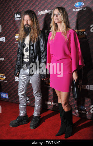 LOS ANGELES, Ca. Oktober 18, 2008: Rob Zombie & Frau Sheri Moon Zombie auf der Spike TV Scream Awards 2008 im Griechischen Theater, Hollywood. © 2008 Paul Smith/Featureflash Stockfoto