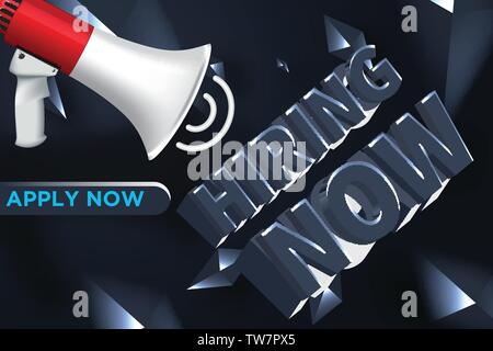 Wir suchen offene Vakanz Rekrutierung Stock Vektor