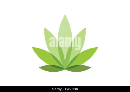 Cannabis leaf Logo Designs Inspiration isoliert auf weißem Hintergrund Stock Vektor