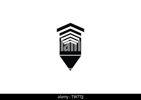 Pen Logo Designs Inspiration isoliert auf weißem Hintergrund Stock Vektor