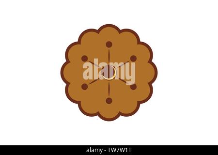 Runde keks Logo Designs Inspiration isoliert auf weißem Hintergrund Stock Vektor