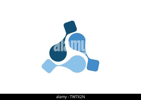Moderne Dreieck Logo Designs Inspiration isoliert auf weißem Hintergrund Stock Vektor