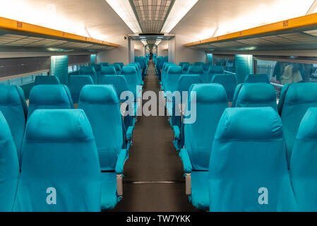 Innere Landschaft von Shanghai Maglev Train Stockfoto