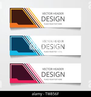 Vektor abstrakte Banner Design. moderne Web Template Stock Vektor