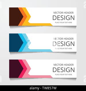 Vektor abstrakte Banner Design. moderne Web Template Stock Vektor